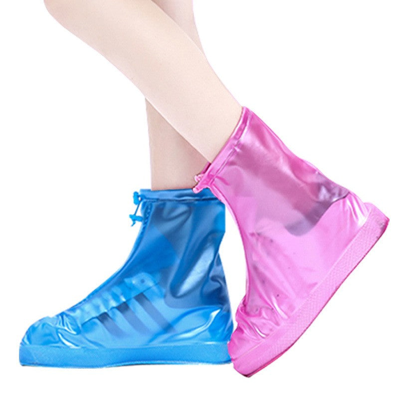 Transparent Rain Boots Cover Thick Anti-Skid Adult Men and Women Rain Boots Sole Waterproof Shoe Cover
