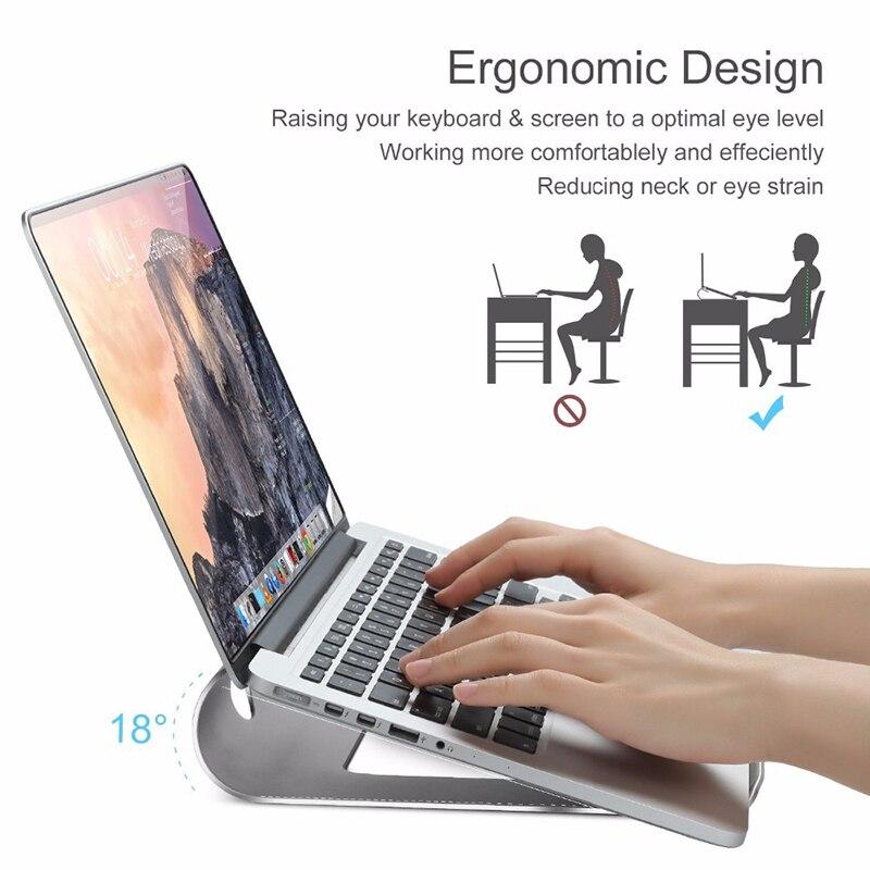 13Arvin Aluminum Tablet Laptop Holder Stand For Macbook Air Pro Retina 11 12 13 15 Inch Notebook Laptop Cooling Mount For HP Dell GreatEagleInc