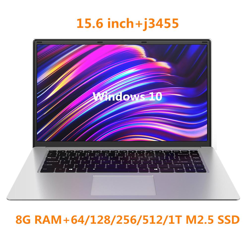 2020 NEW 15.6 inch Student Laptop inter J3455 Quad Core 8GB RAM 128GB 256GB 512GB 1TSSD Notebook Ultrabook IPS 1920x1080 Netbook GreatEagleInc