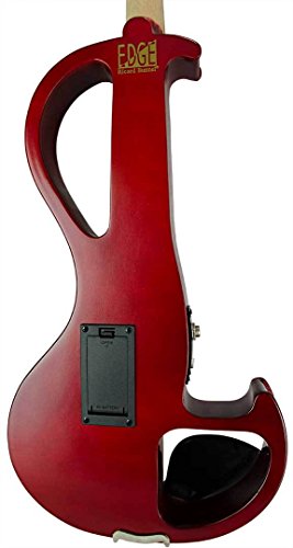Kennedy Violins Electric Violin Bunnel Edge Outfit 4/4 Full Size (RED)- Carrying Case and Accessories Included - Headphone Jack - Highest Quality with Piezo ceramic pick-up Kennedy Violins