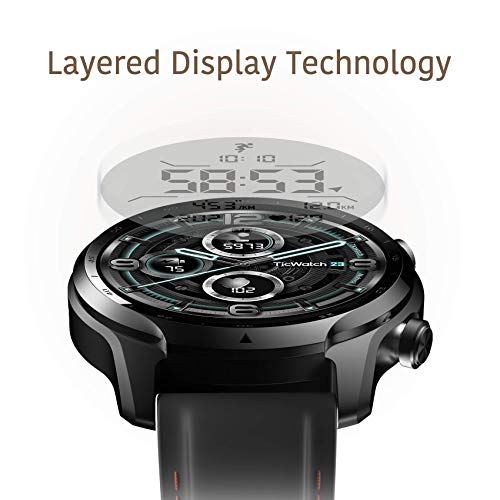 Ticwatch Pro 3 GPS Smartwatch for Men and Women, Wear OS by Google, Dual-Layer Display 2.0, Long Battery Life Ticwatch