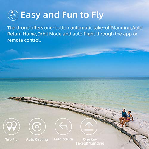 RUKO F11Pro Drones with Camera for Adults 4K UHD Camera Live Video 30 Mins Flight Time with GPS Return Home Brushless Motor-Black（1 Extra Battery + Carrying Case） Ruko