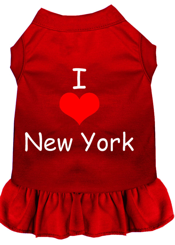 I Heart New York Screen Print Dress Red Xl GreatEagleInc
