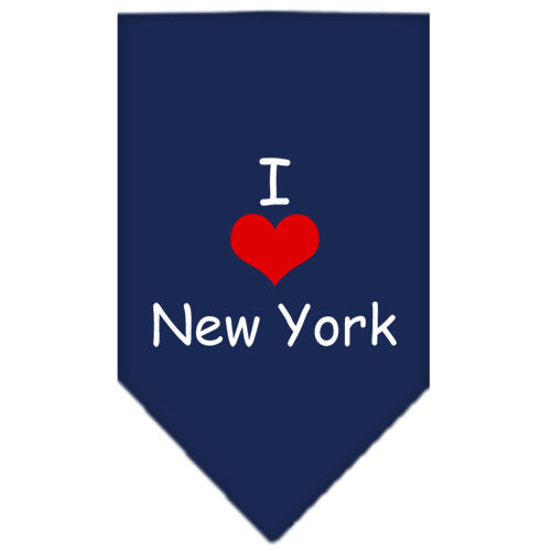 I Heart New York Screen Print Bandana Navy Blue Large GreatEagleInc