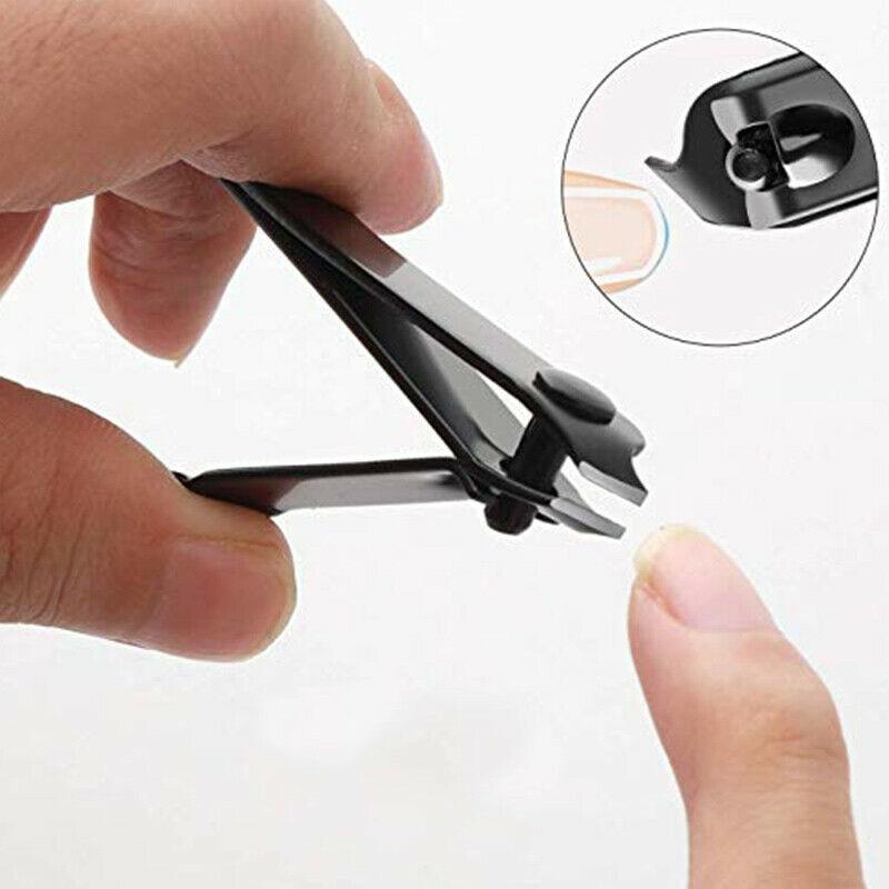 Black Nail Cuticle Scissors Trimmer Clipper Pedicure Tweezers Stainless Steel Cutters Pliers Manicure Tools unisex TSLM1 GreatEagleInc