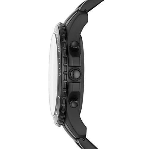 Fossil Men's 44MM FB-01 HR HR Heart Rate Stainless Steel Hybrid HR Smart Watch, Color: FB-01 - Black (Model: FTW7017) Fossil