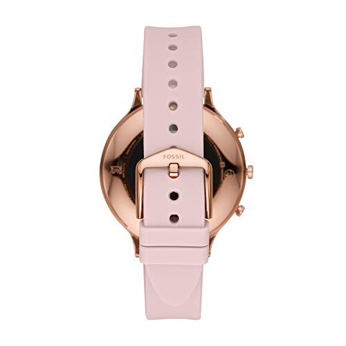 Fossil Women's 42MM Charter HR Heart Rate Stainless Steel and Silicone Hybrid HR Smart Watch, Color: Rose Gold, Pink (Model: FTW7013) Fossil