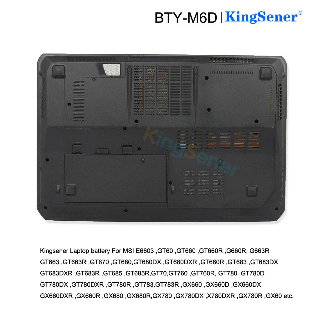 Kingsener New BTY-M6D Laptop Battery for MSI GT60 GT70 GX780R GX680 GX780 GT780R GT660R GT663R GX660 GT680R GT783R 9CELLS GreatEagleInc