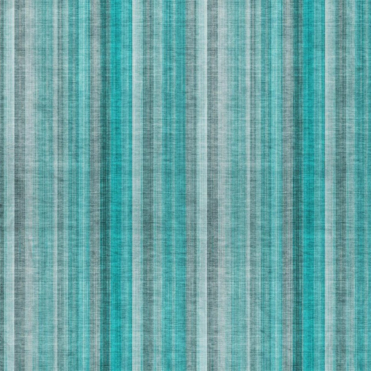 10' X 14' Teal And Gray Striped Shag Washable Area Rug With UV Protection - Home & Garden