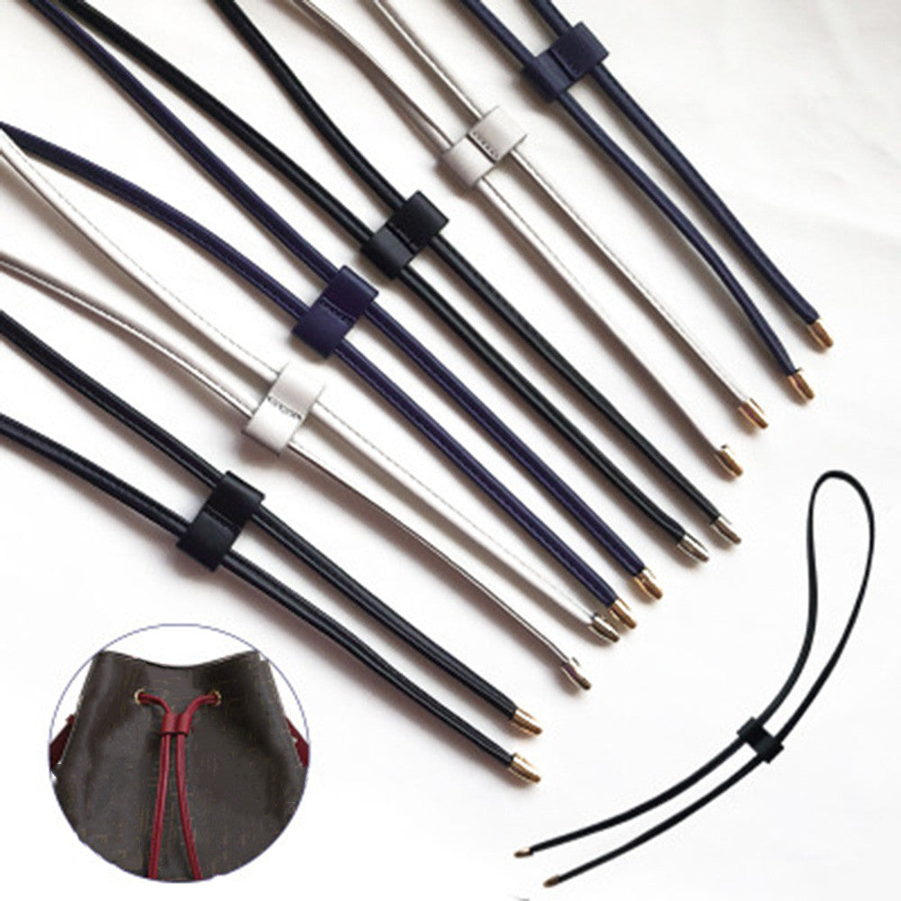 Women Detachable Pu Leather Bag Strap Diy Replacement Bucket Bag Drawstring Rope Backpack Beam Pocket Purse Accessories
