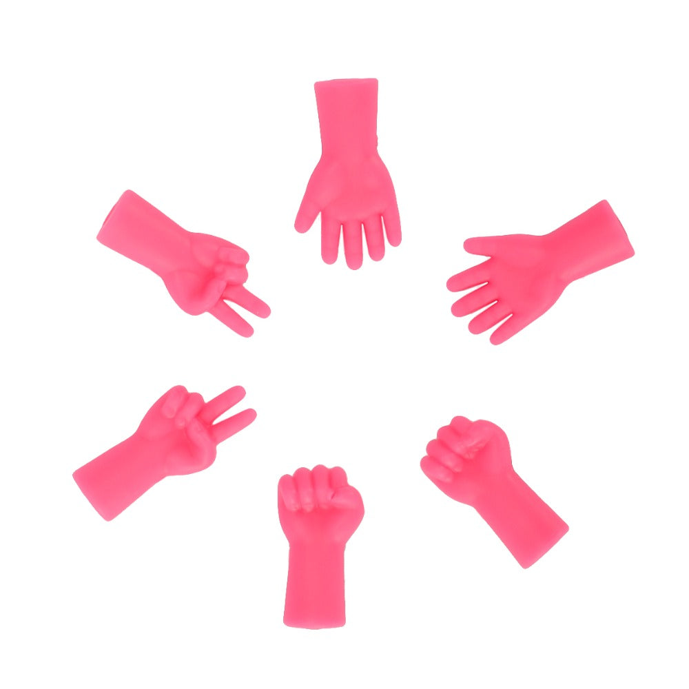 Gesture Shape Knitting Needles Stitch Protectors for DIY Weave Knitting and Sewing Non-slip Needle Tip Stopper Tail Buckle B