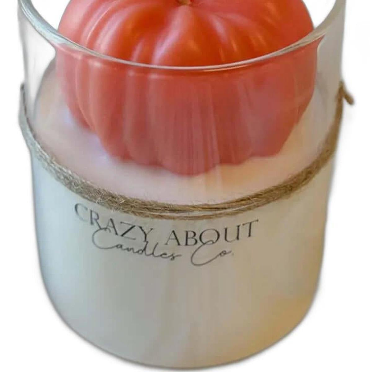 3" Pink Autumn Harvest Scented Mini Pumpkin Candle In Clear Glass Jar - Home & Garden