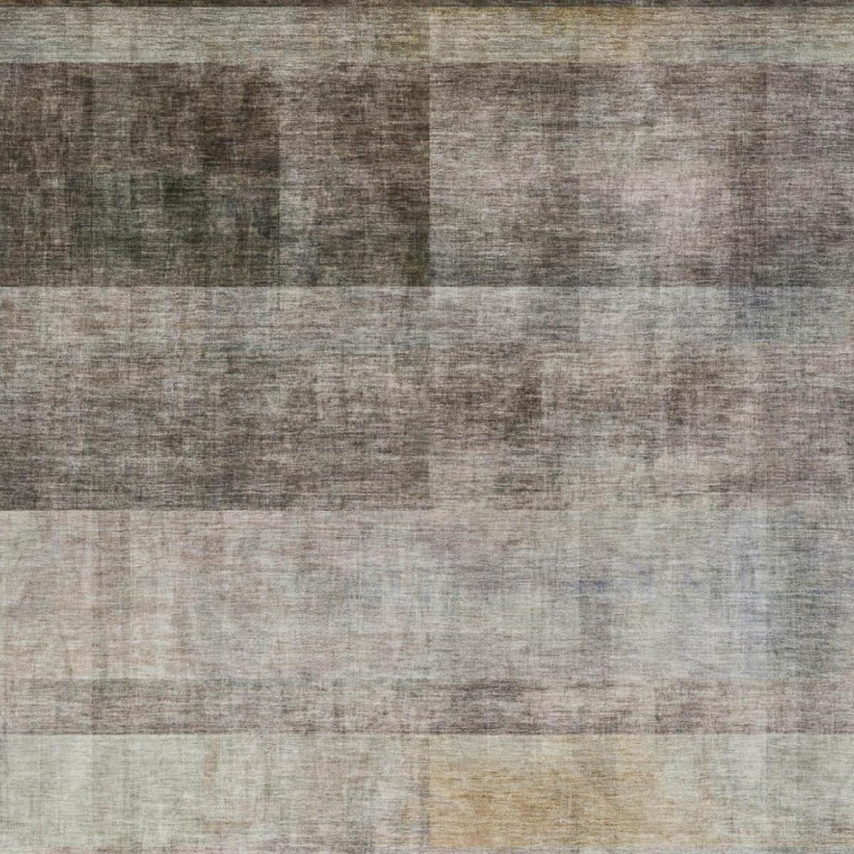 10' X 14' Brown And Gray Geometric Shag Washable Area Rug With UV Protection - Home & Garden