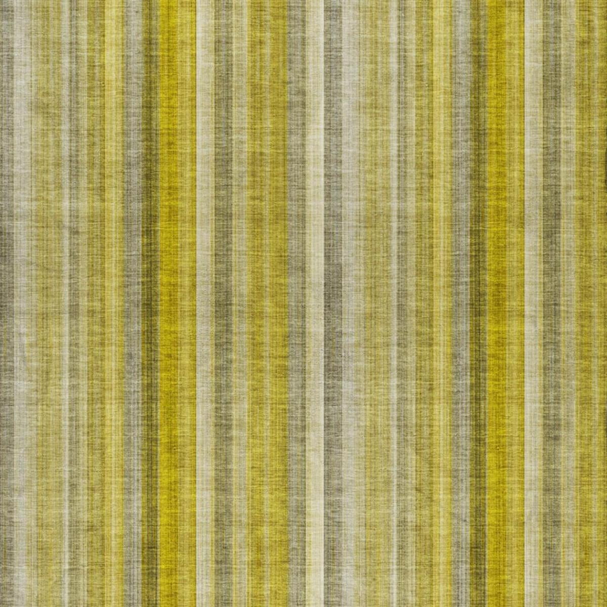 5' X 8' Gold And Gray Striped Shag Washable Area Rug With UV Protection - Home & Garden