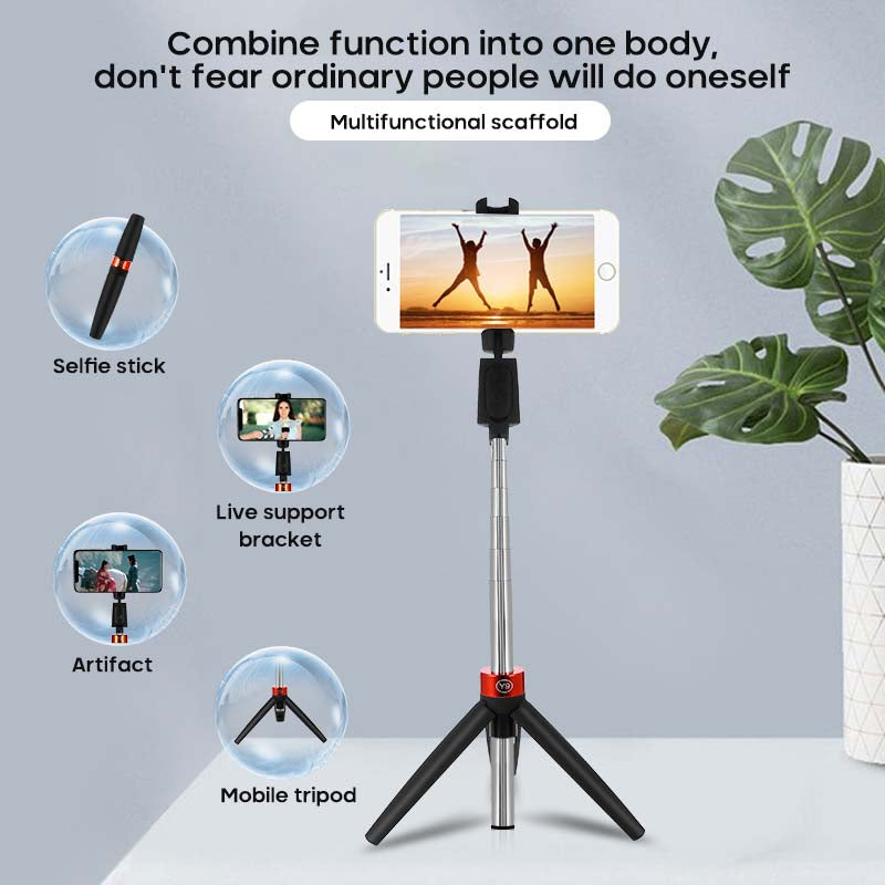 3 In 1 Wireless Bluetooth Selfie Stick Mini Portable Mobile Phone Tripod Foldable Selfie Stick Bluetooth Remote