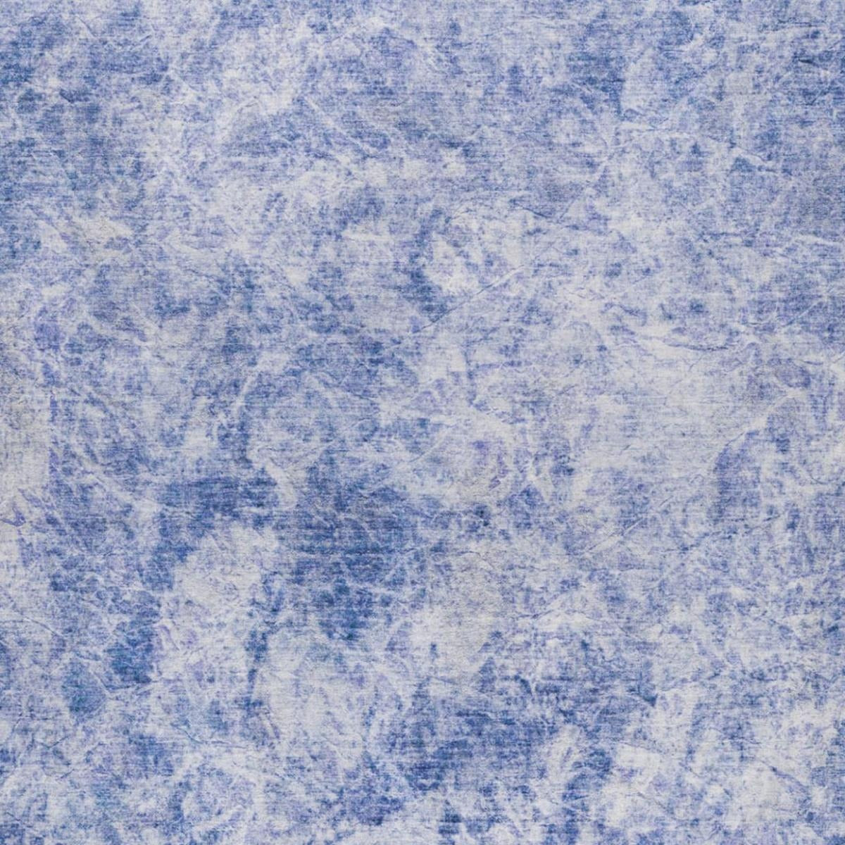10' X 14' Blue And Ivory Abstract Shag Washable Area Rug With UV Protection - Home & Garden