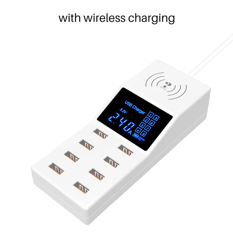 Multiple Mobile Phone Charger Wall USB Charging Adapter 9.2A US/EU/UK/AU Plug LCD Display Desktop for Xiaoomi Huawei IPhone US