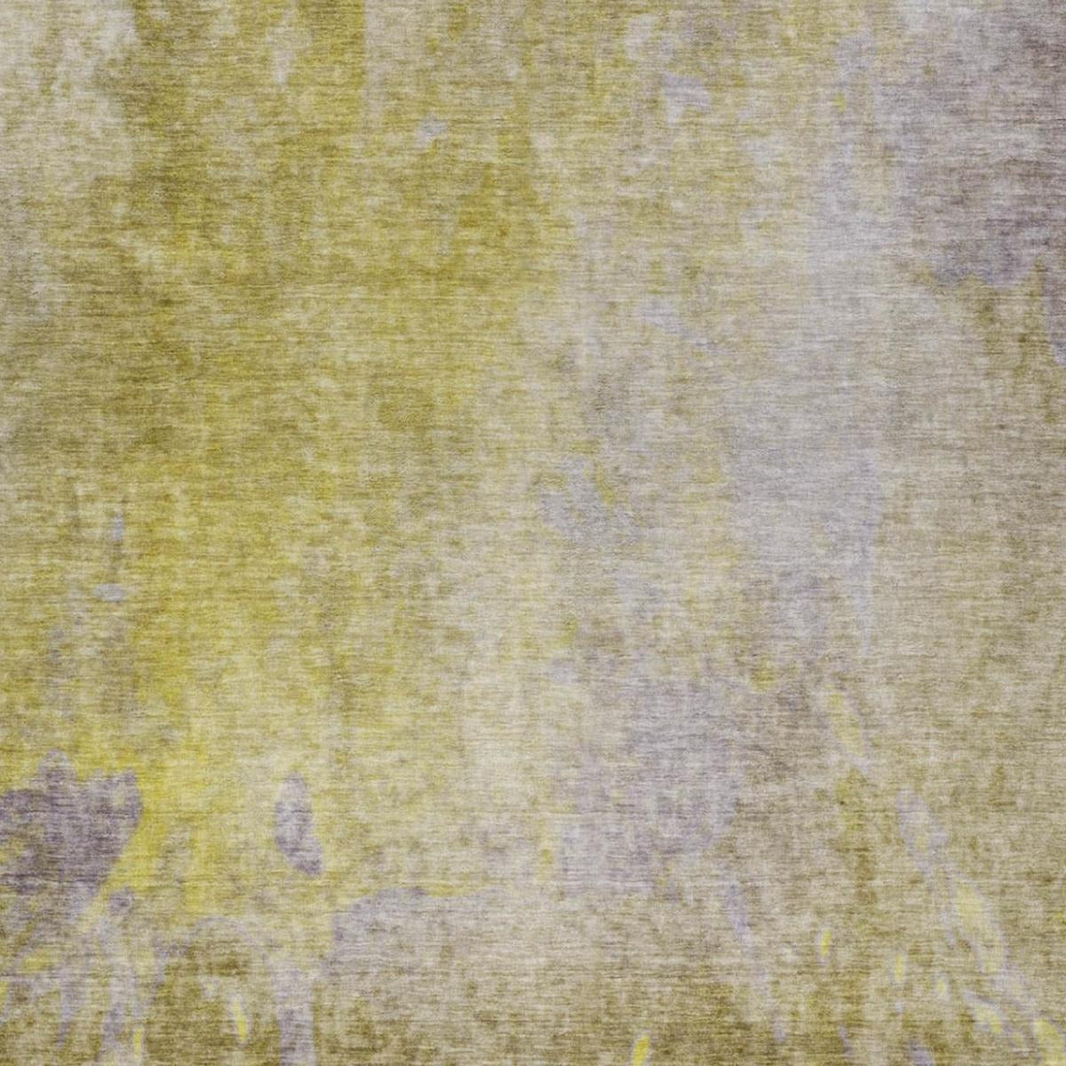 10' X 14' Gold And Beige Abstract Shag Washable Area Rug With UV Protection - Home & Garden