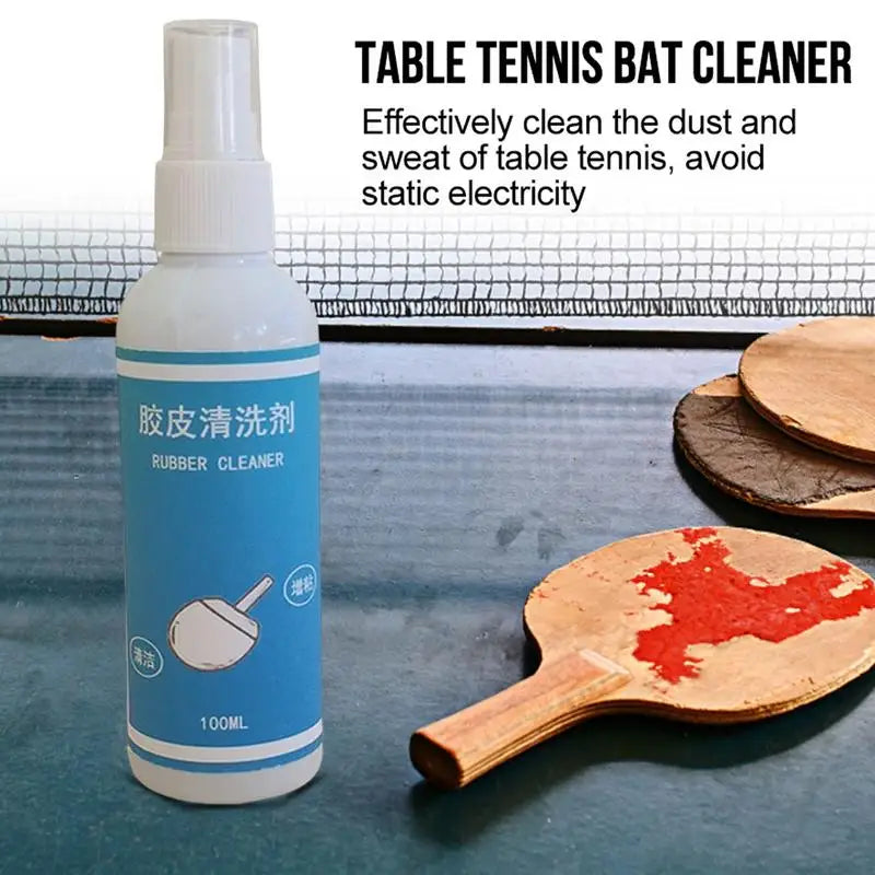 1 Bottle 100ml Table Tennis Rubber Cleaner Spray Type Anti-aging Rubber Care Cleaning Detergent Table Tennis Accessories