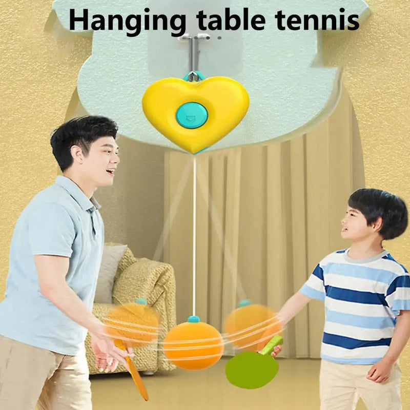 1 Set Tennis Sparring Trainer Suspended Good Elasticity Adjustable Height Table Tennis Double Sparring Hanging Toys Trainer