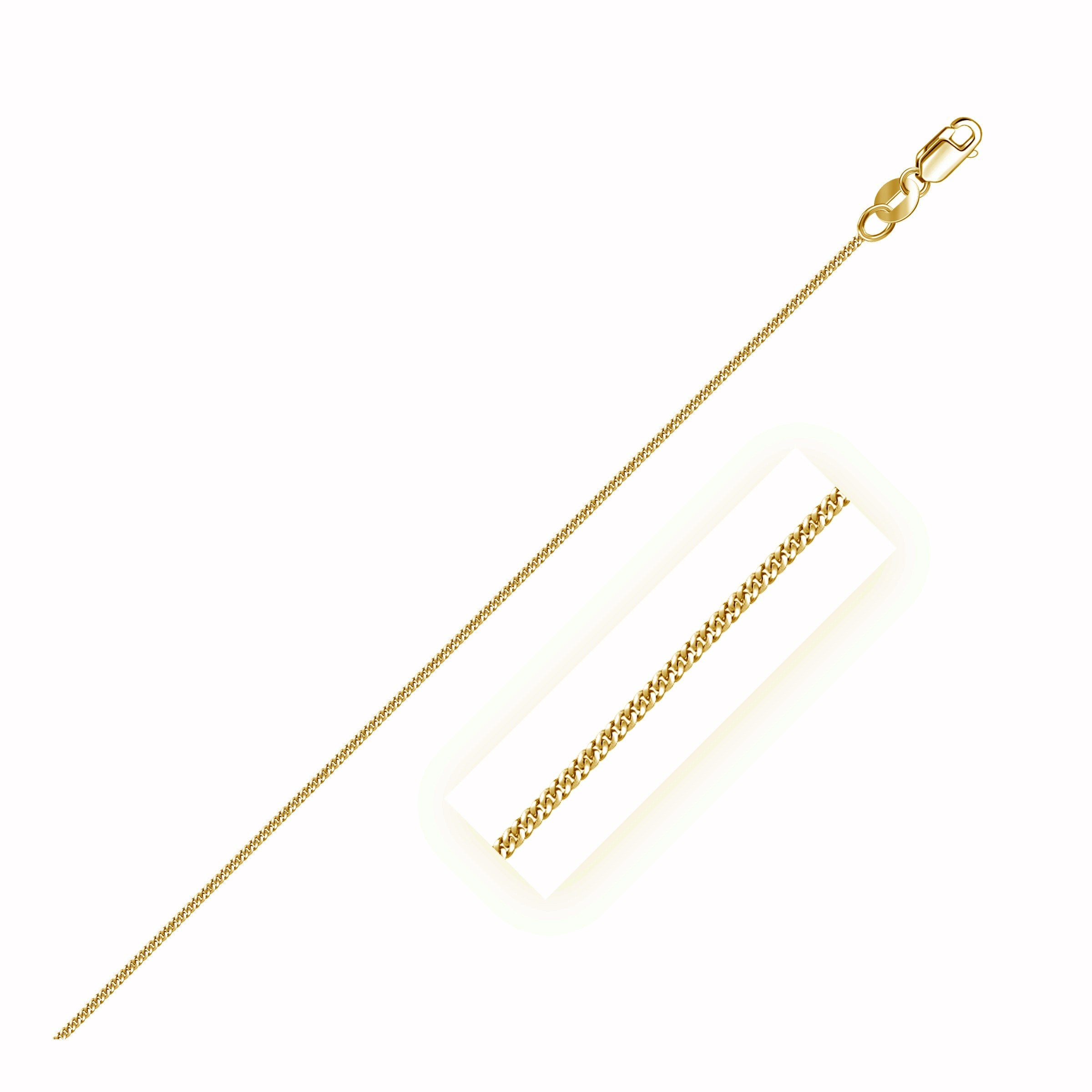 14k Yellow Gold Gourette Chain 1.0mm - 16" - Jewelry