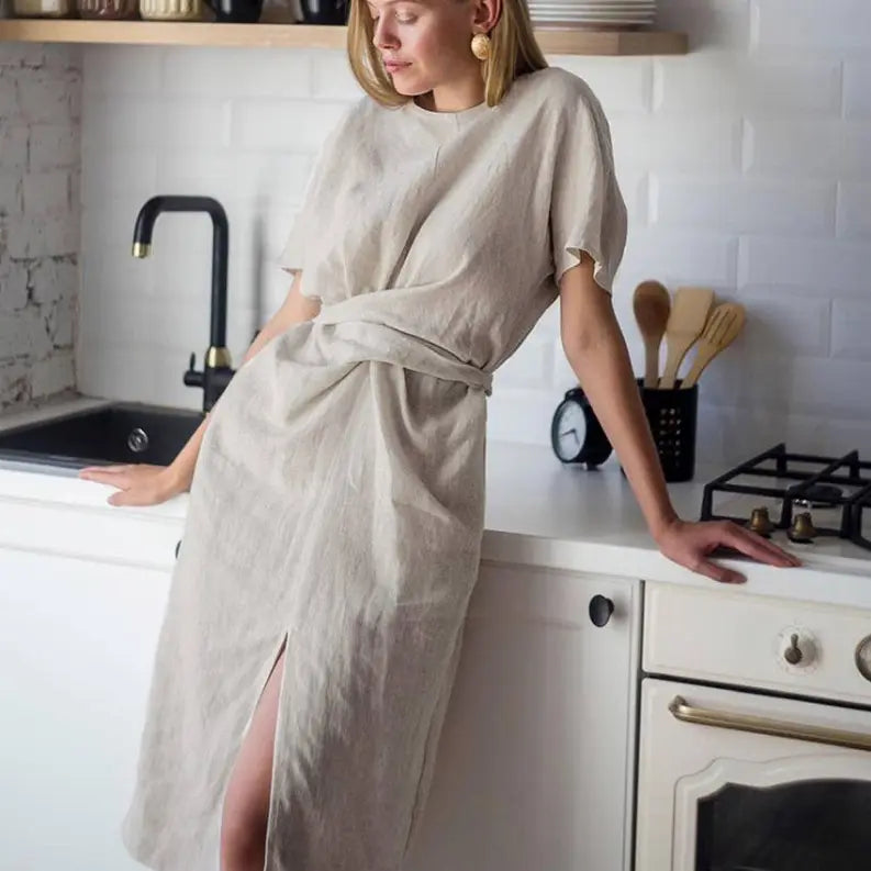 100% Linen Dress Own Design Style 42 Pawsome Pet