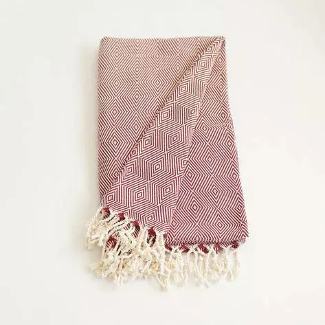 100% Turkish Cotton Handwoven Throw Blankets MIKE & Co. NEW YORK
