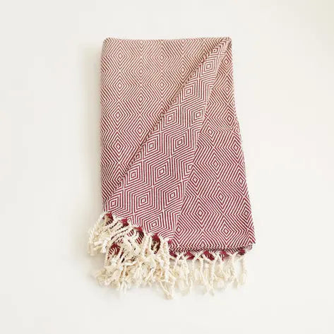 100% Turkish Cotton Handwoven Throw Blankets MIKE & Co. NEW YORK
