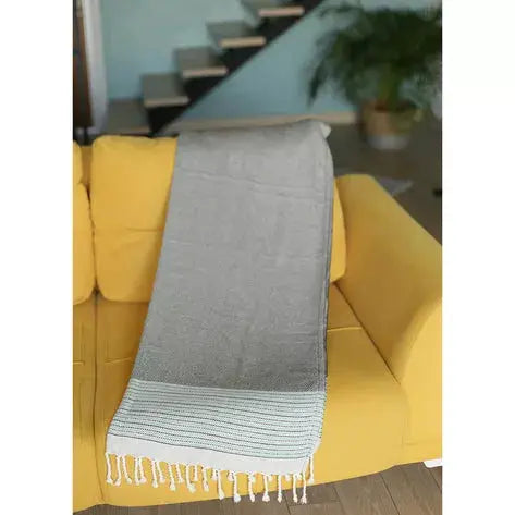 100% Turkish Cotton Handwoven Throw Blankets MIKE & Co. NEW YORK