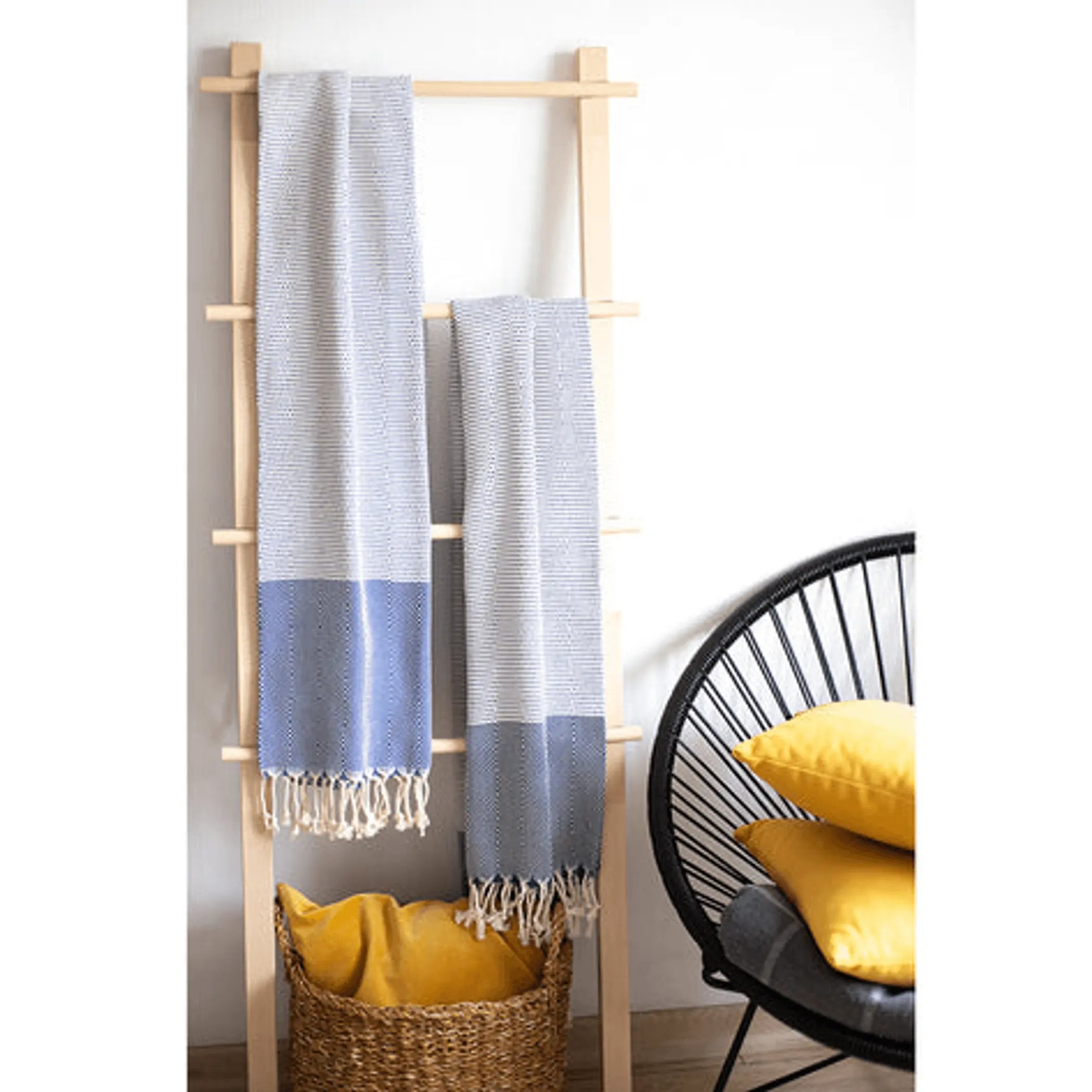 100% Turkish Cotton Handwoven Throw Blankets MIKE & Co. NEW YORK