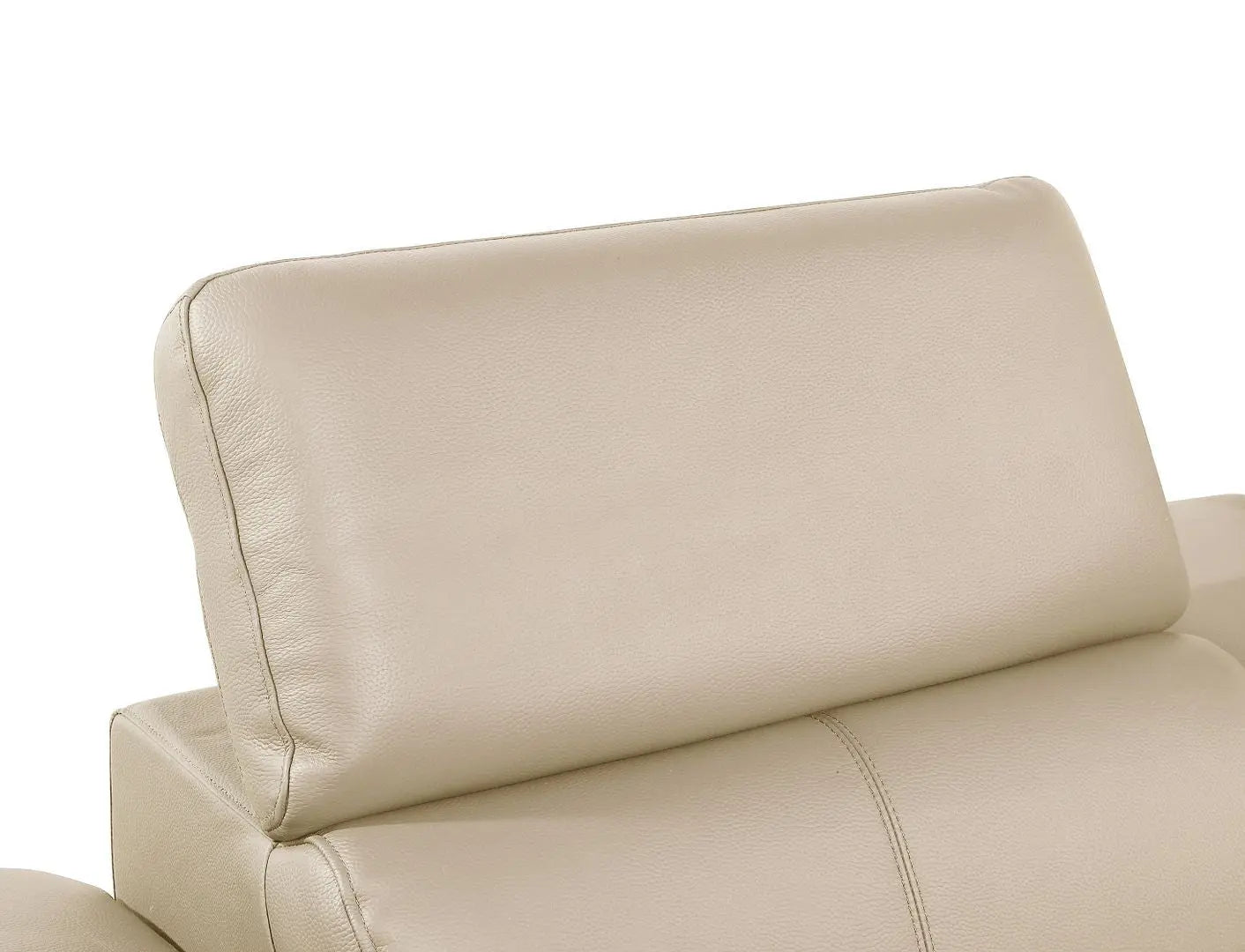 103" Beige Top Grain Leather Reclining Metal USB Sofa Homeroots Living Room