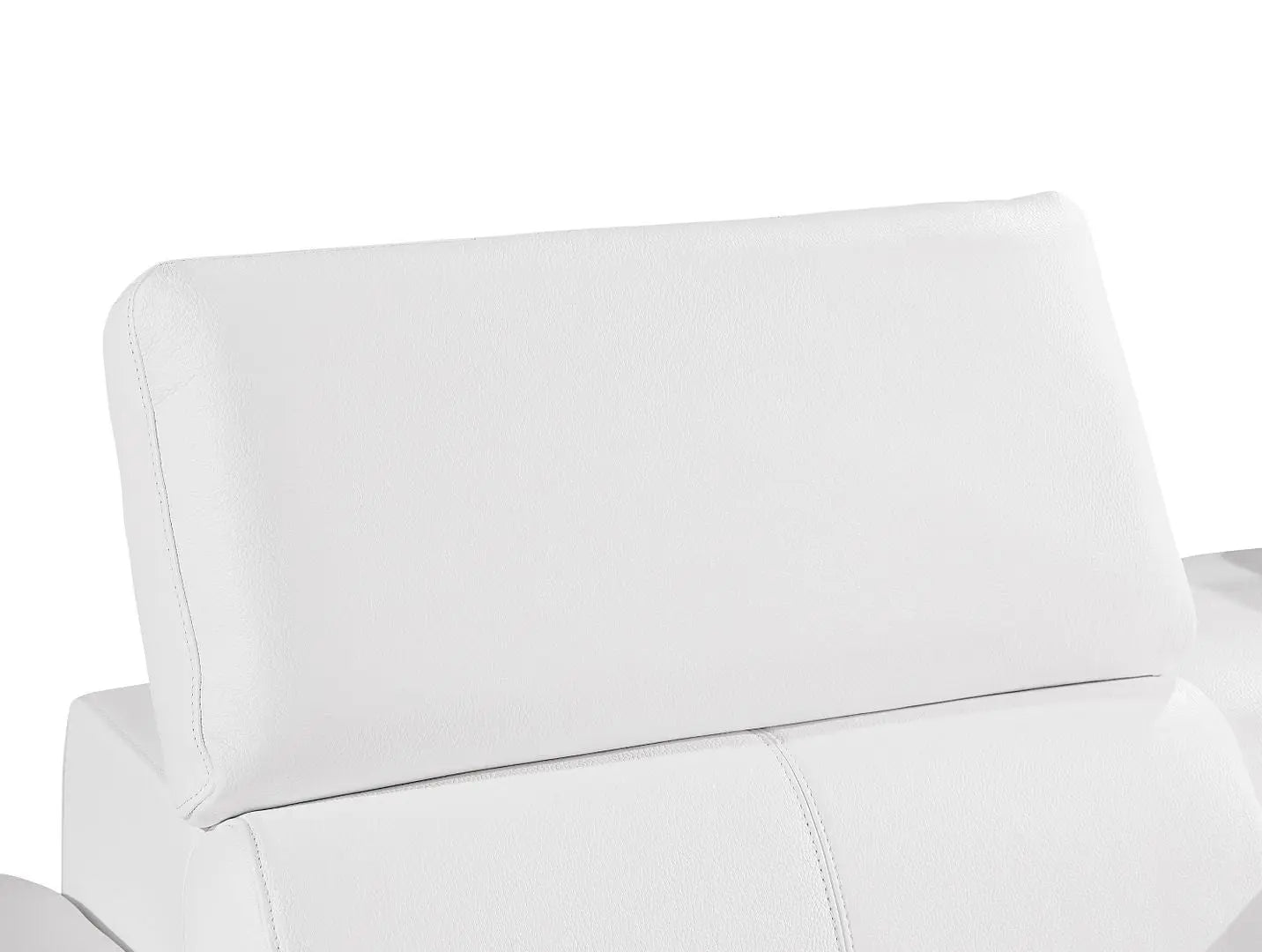 103" White Top Grain Leather Reclining Metal USB Sofa Homeroots Living Room