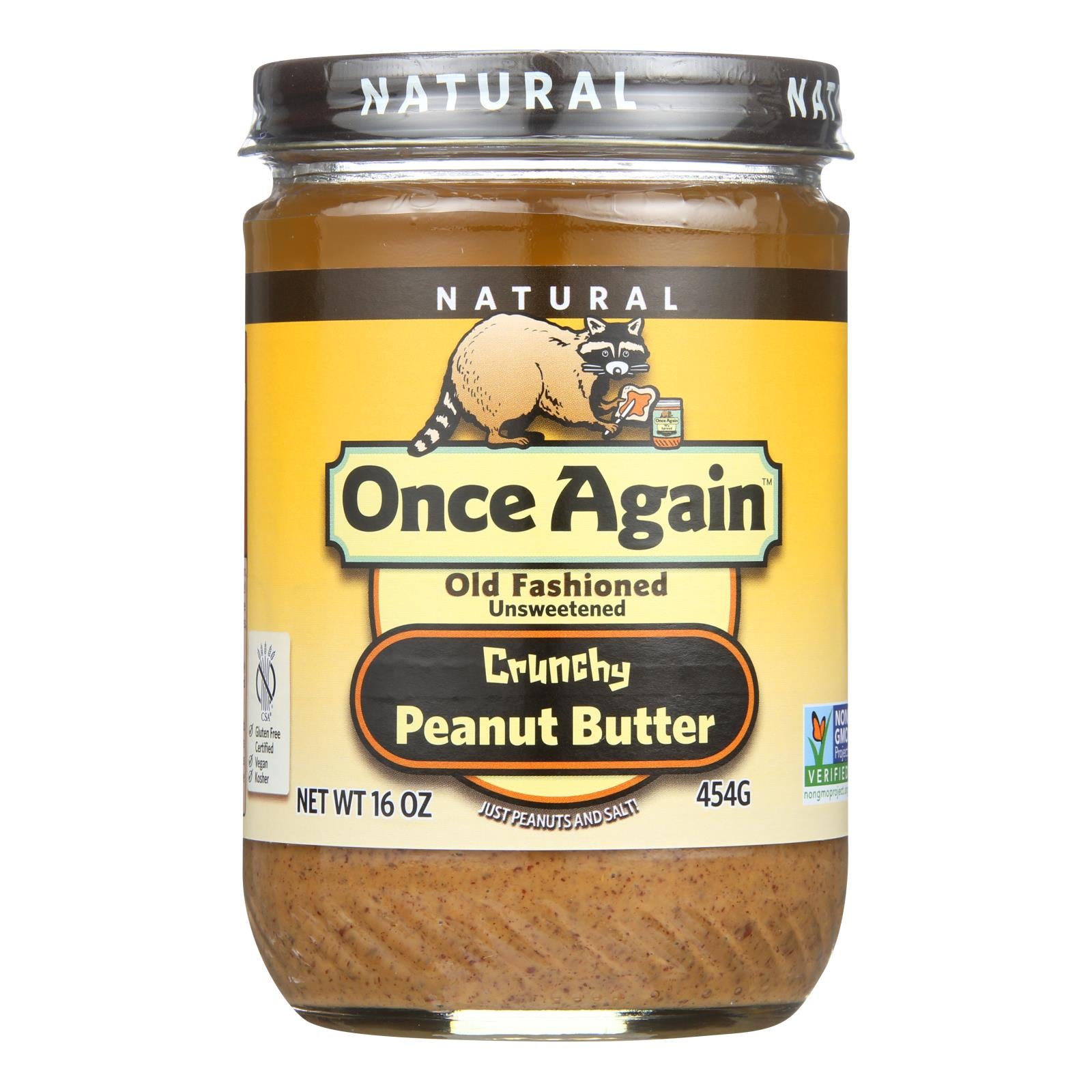 Once Again - Peanut Butter Crunchy Salt - Case Of 6-16 Oz - Home & Garden