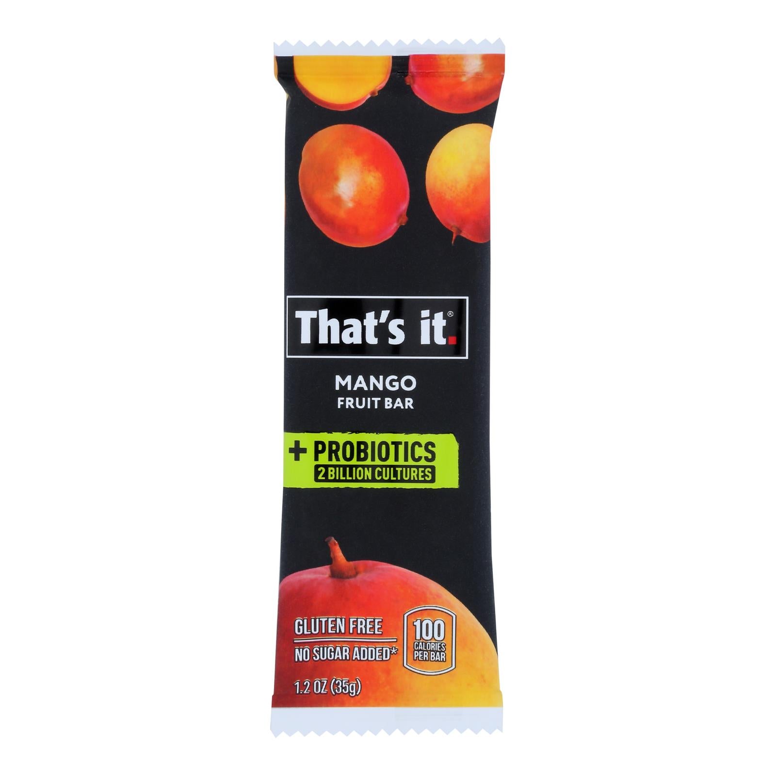That's It - Probiotic Fruit Bar Mango - Case Of 12 - 1.2 Oz - GreatEagleInc