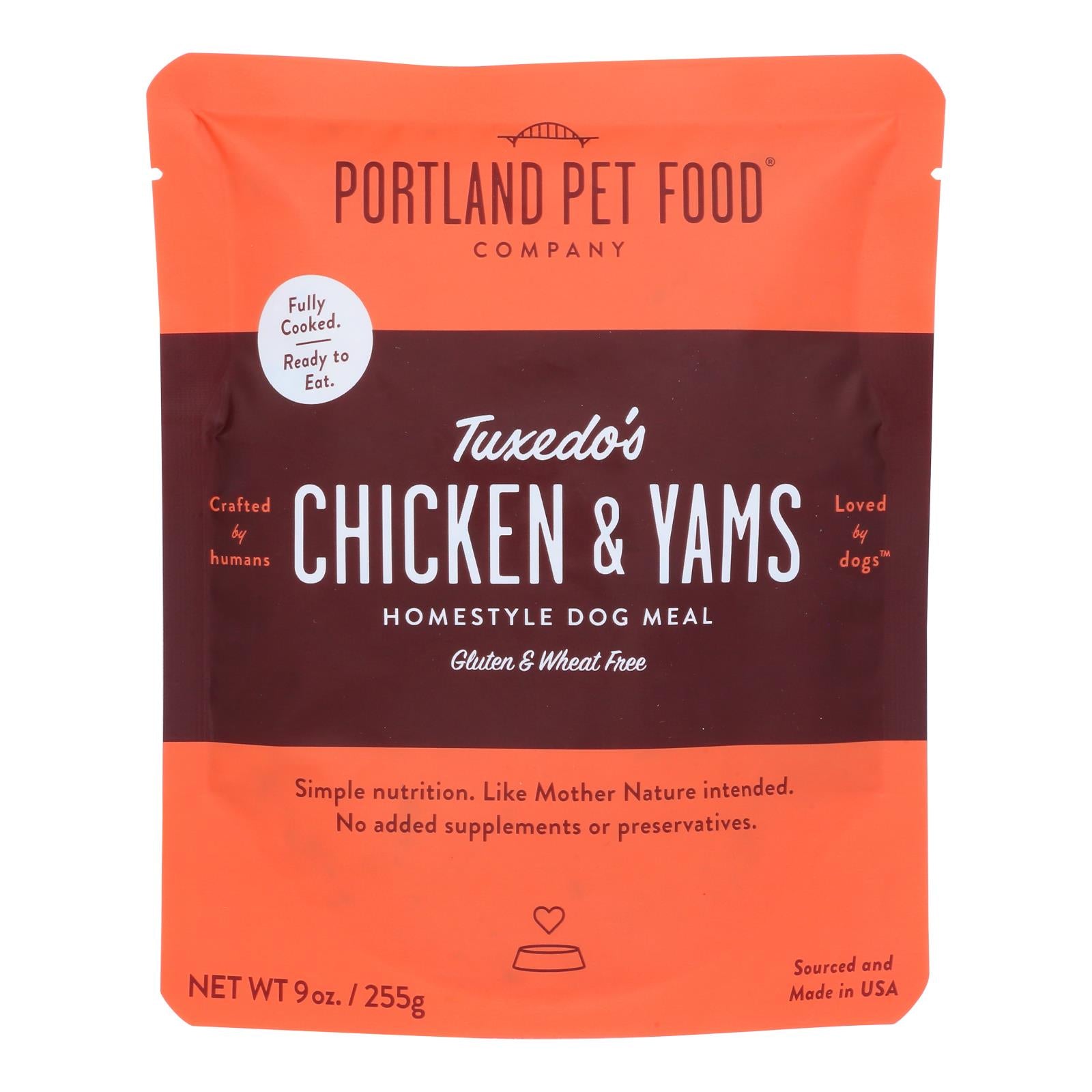 Portland Pet Food Company - Dog Meal Hmstyl Chicken Yams - Case Of 8-9 Oz - GreatEagleInc