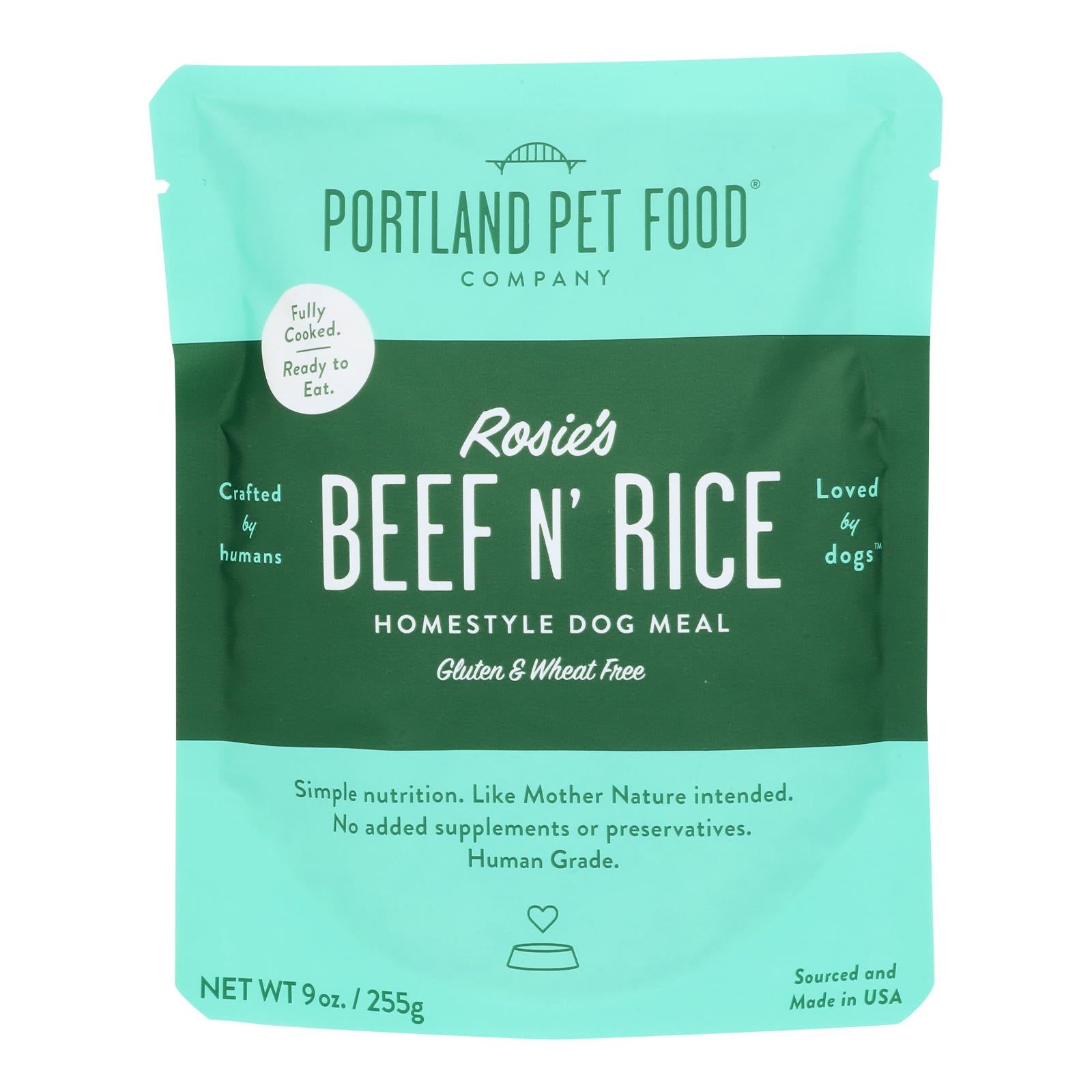 Portland Pet Food Company - Dog Meal Hmstyl Beef Rice - Case Of 8-9 Oz - GreatEagleInc
