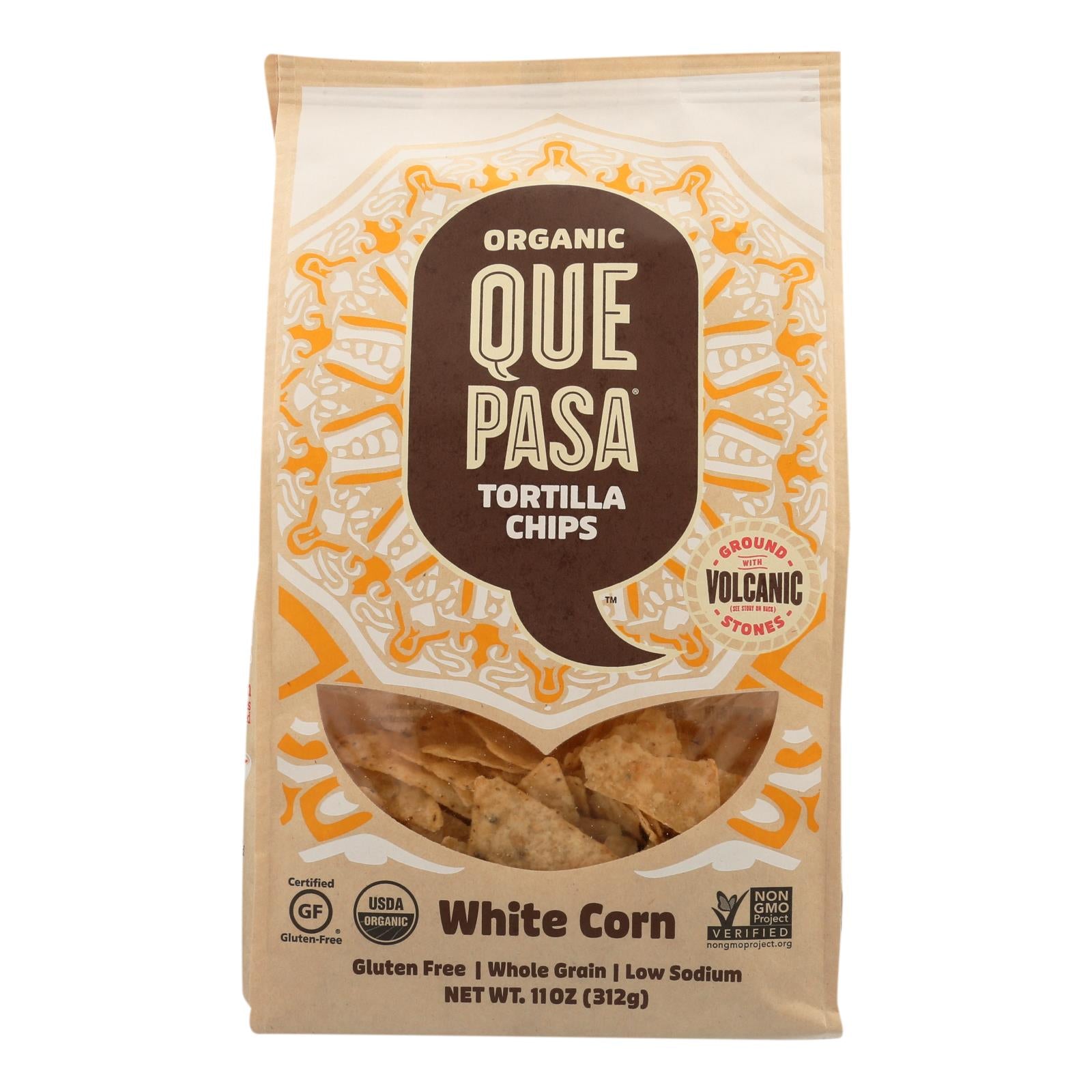 Que Pasa - Tortilla Chips White - Case Of 6-11 Oz - GreatEagleInc