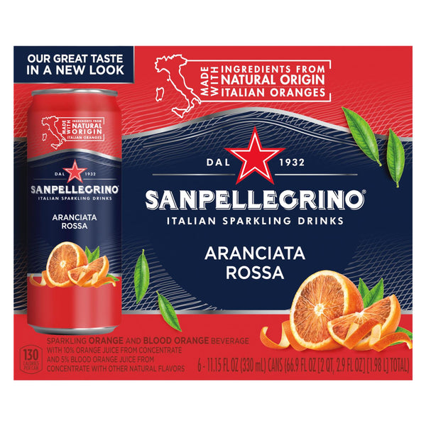 San Pellegrino - Sparkling Beverage Aranciata Rossa - Case Of 4-6/11.15z - GreatEagleInc