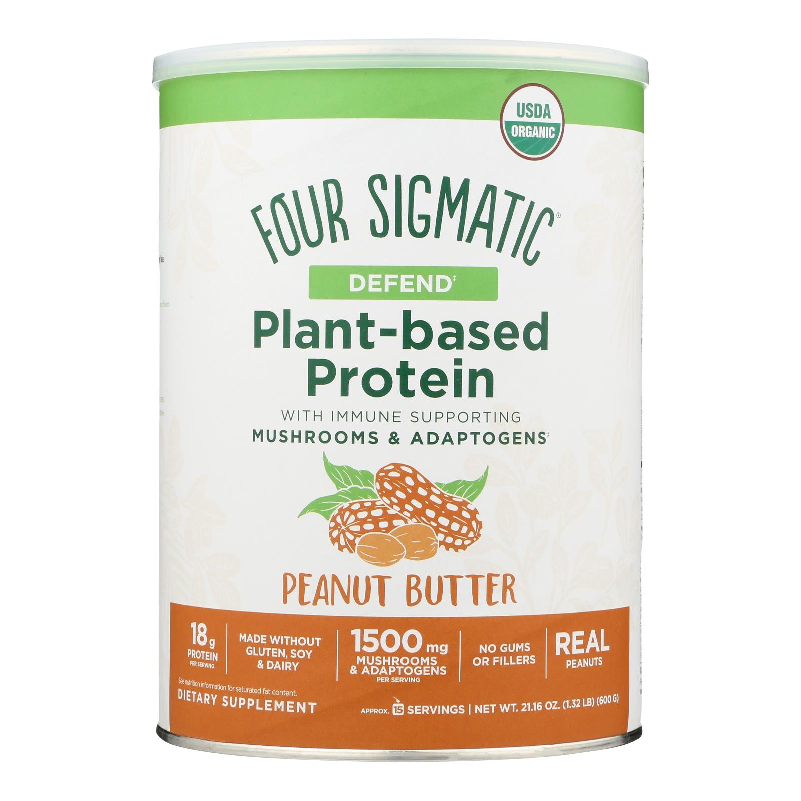 Four Sigmatic - Protein Plnt Bs Peanut Butter - 1 Each-21.16 Oz - GreatEagleInc