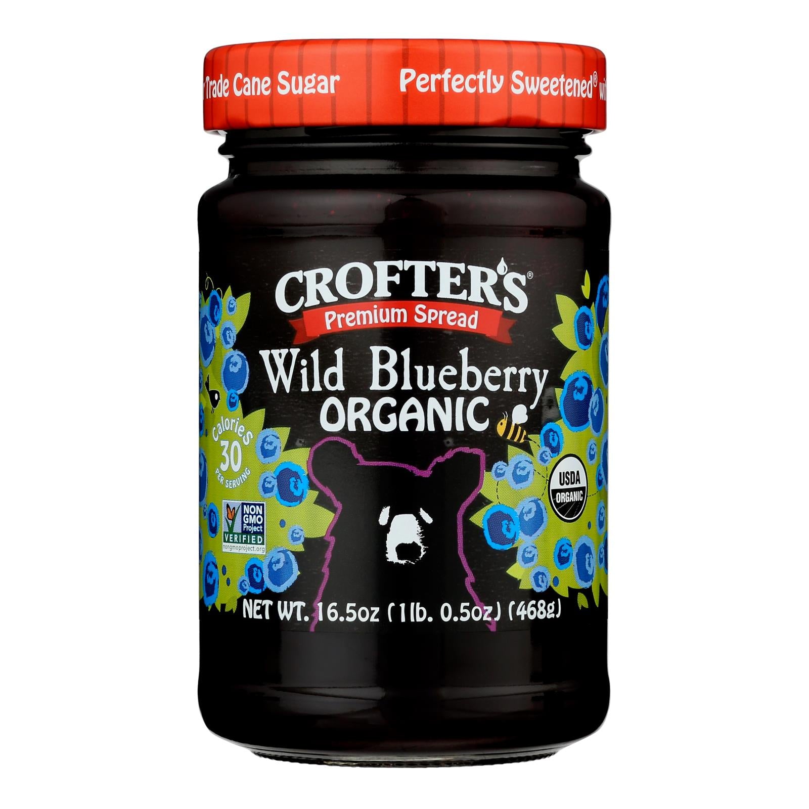 Crofters - Prem Sprd Wld Blueberry - Case Of 6-16.5 Oz - GreatEagleInc