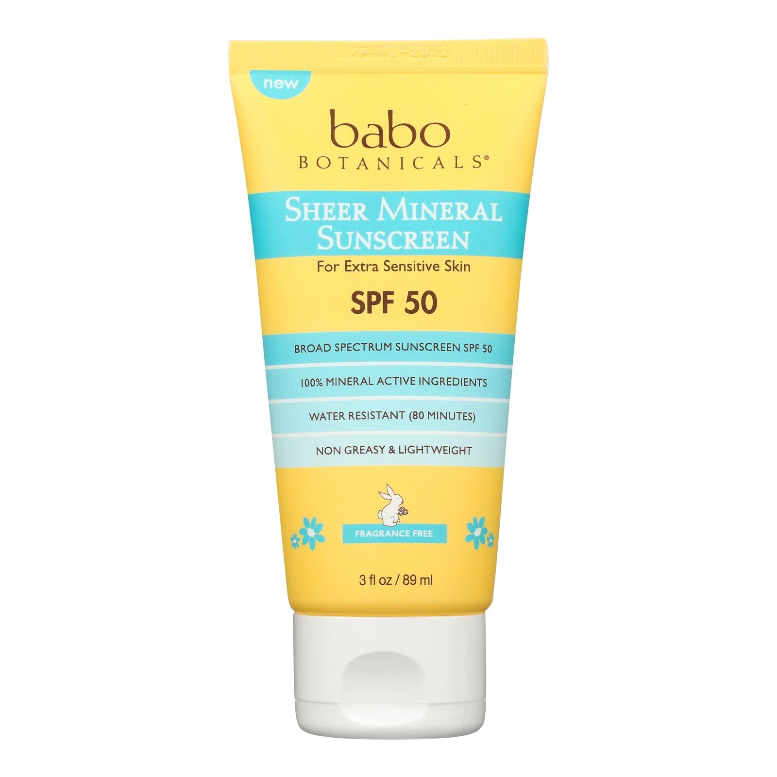 Babo Botanicals - Sunscrn Sheer Ltn Spf 50 - 1 Each-3 Fz - GreatEagleInc