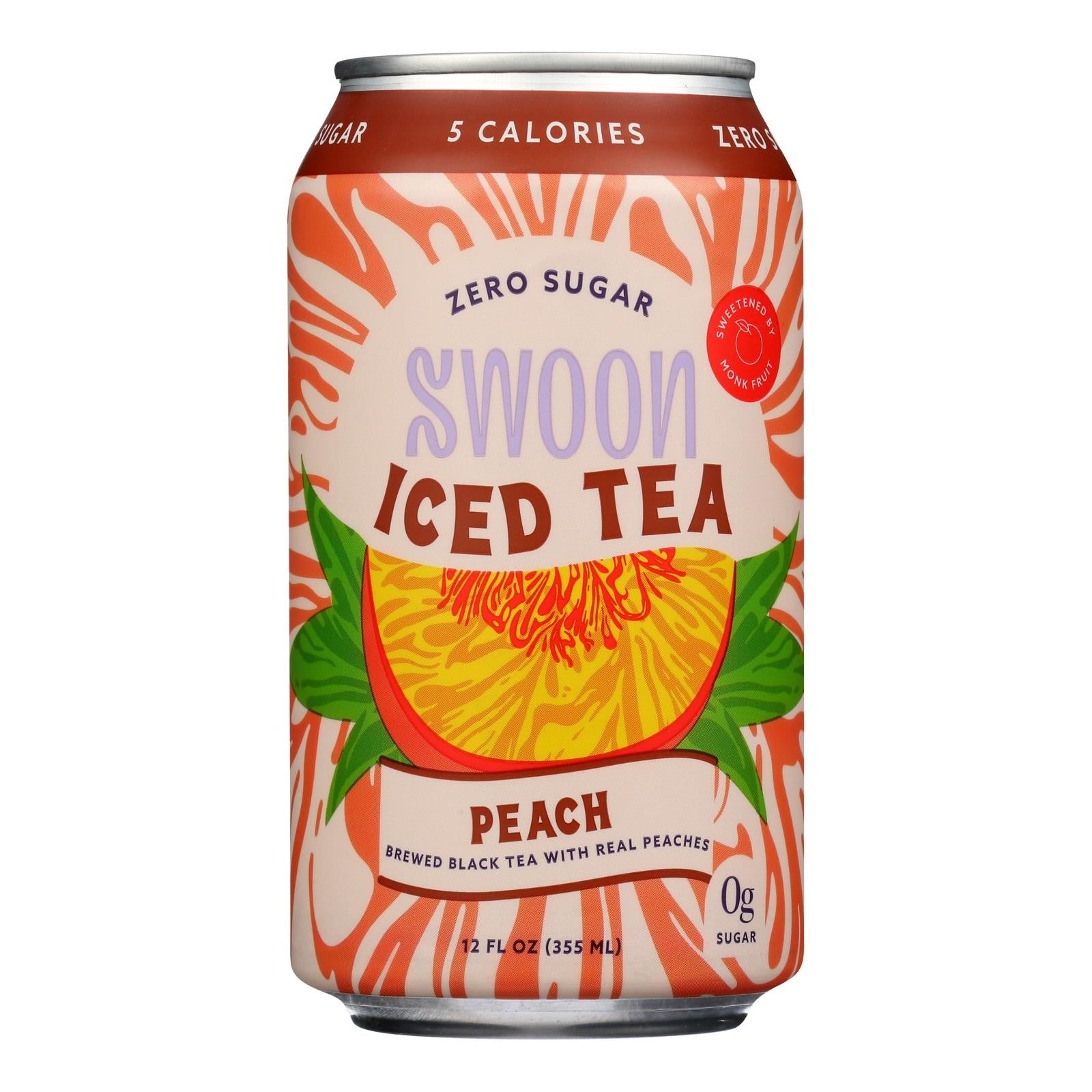 Swoon - Iced Tea Peach Zero Sugar - Case Of 12-12 Fz - GreatEagleInc