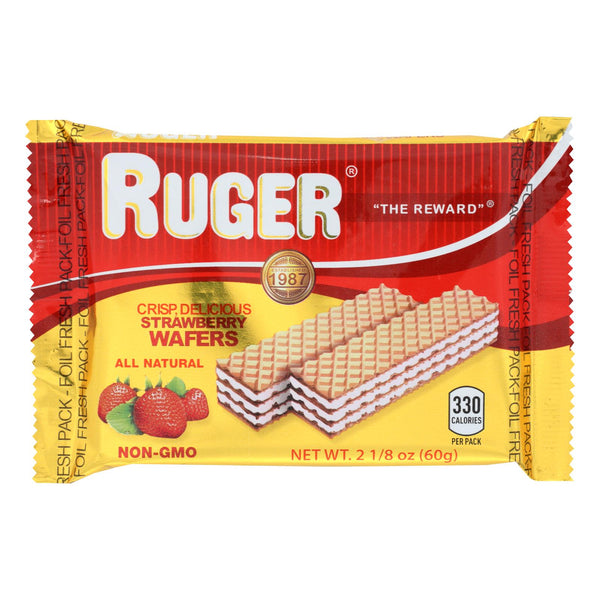 Ruger Wafers, Strawberry  - Case Of 12 - 2.125 Oz - GreatEagleInc
