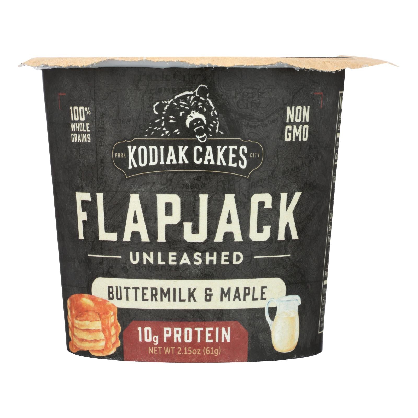 Kodiak Cakes - Flapjack On The Go - Buttermilk Maple - Case Of 12 - 2.15 Oz - GreatEagleInc