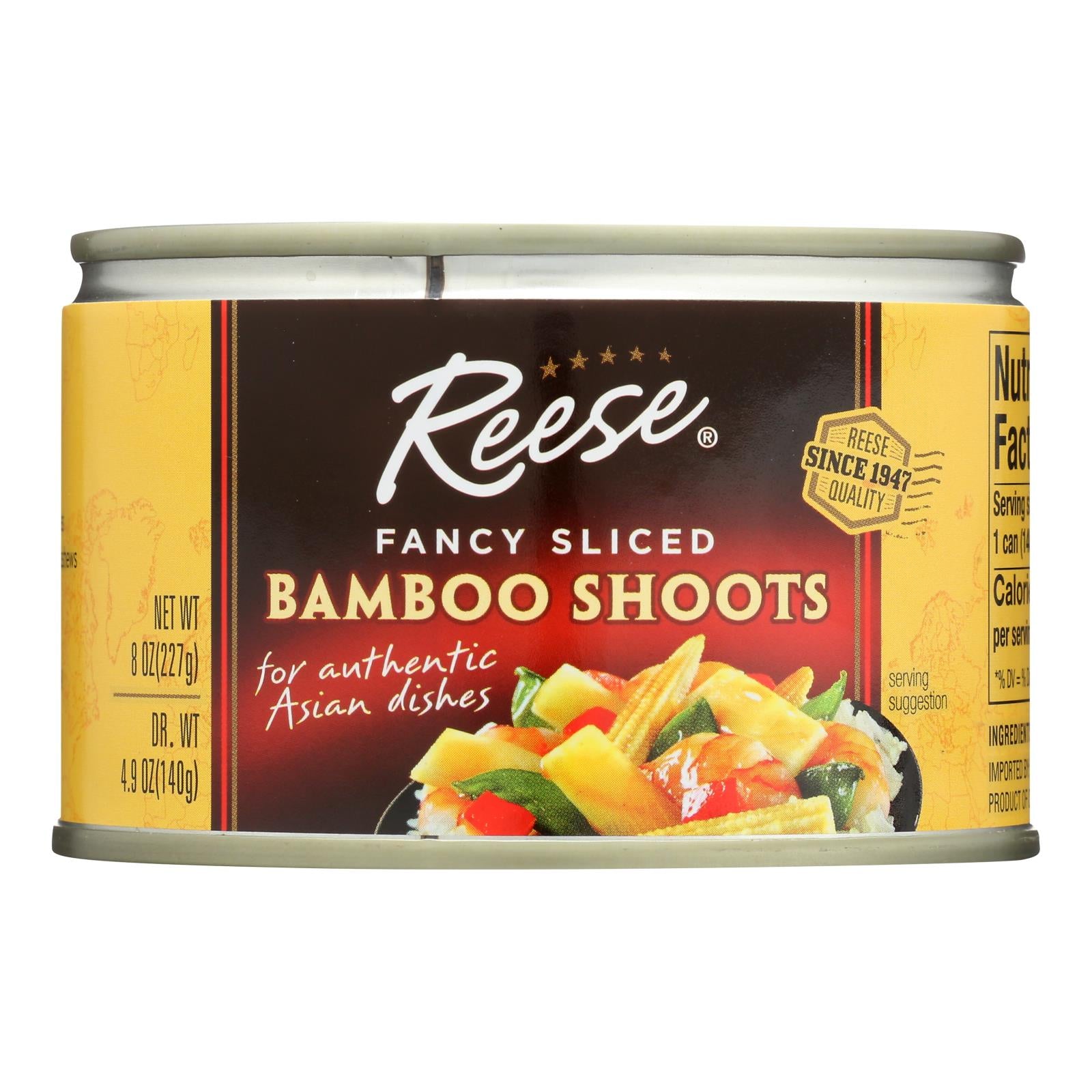 Reese Bamboo Shoots - Sliced - Case Of 24 - 8 Oz - GreatEagleInc