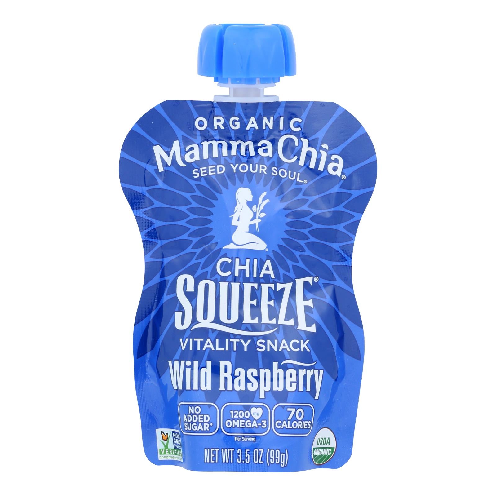 Mamma Chia Wild Raspberry Organic Vitality Snack - Case Of 16 - 3.5 Oz. - GreatEagleInc