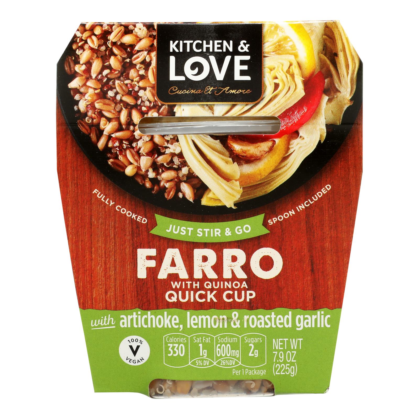 Cucina And Amore - Farro - Artichoke - Lemon - Garlic - Case Of 6 - 7.9 Oz - GreatEagleInc