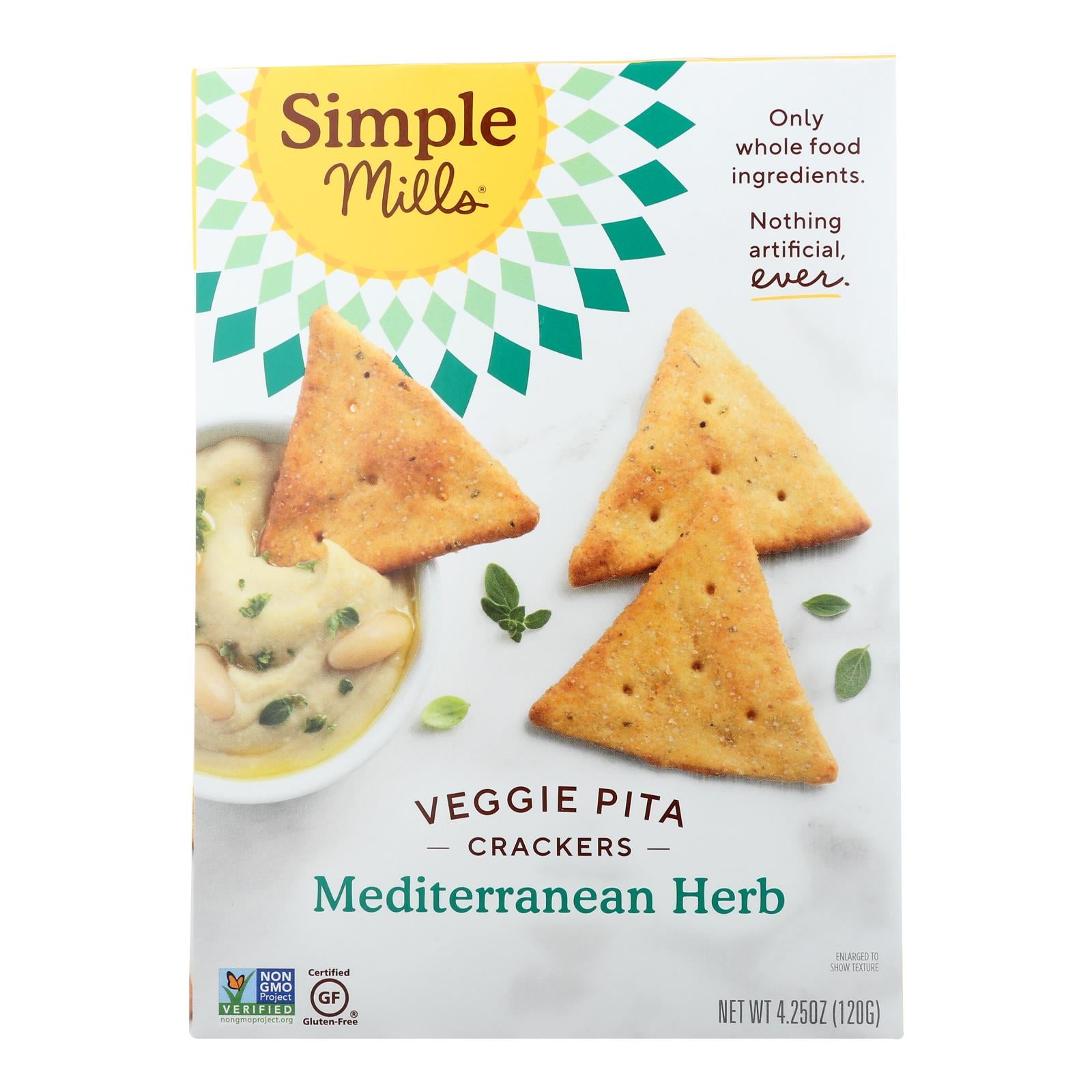 Simple Mills - Cracker Pita Medit Herb - Case Of 6-4.25 Oz - GreatEagleInc