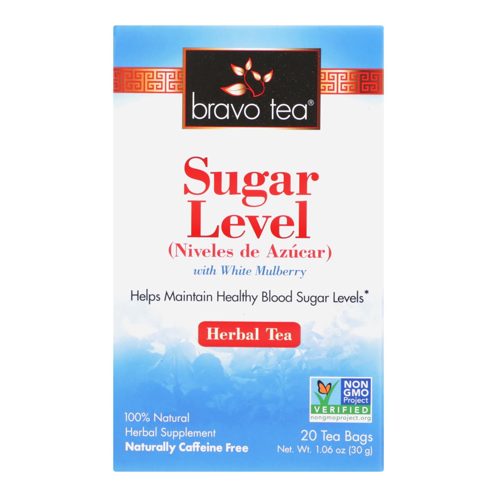 Bravo Teas And Herbs - Tea - Sugar Level - 20 Bag - GreatEagleInc