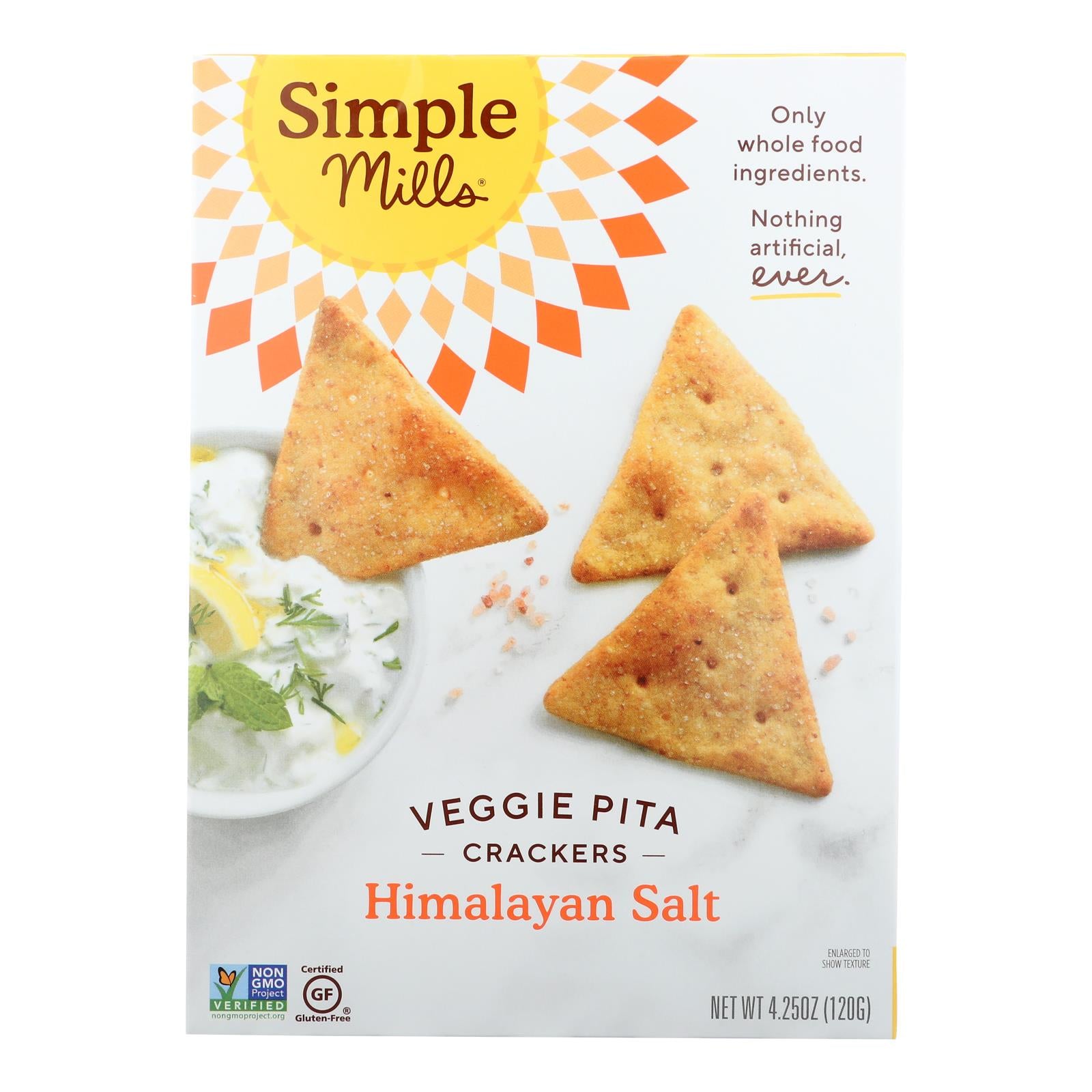 Simple Mills - Crckr Pita Himlyn Sea Salt - Case Of 6-4.25 Oz - GreatEagleInc
